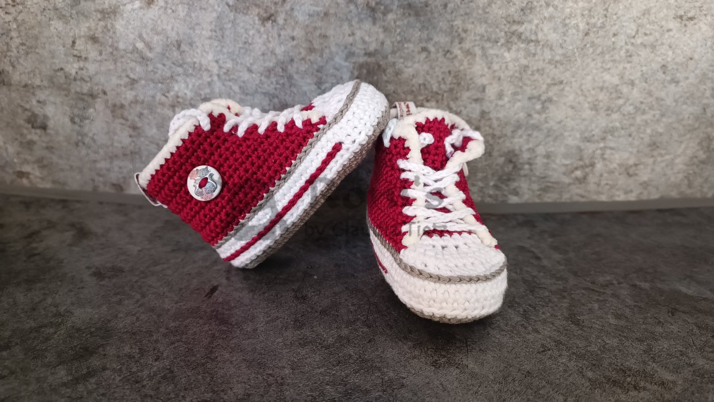 Scotty Shoe: Anleitung (Deutsch) zum Häkeln von Baby-Schnürschuhen - Bild 6