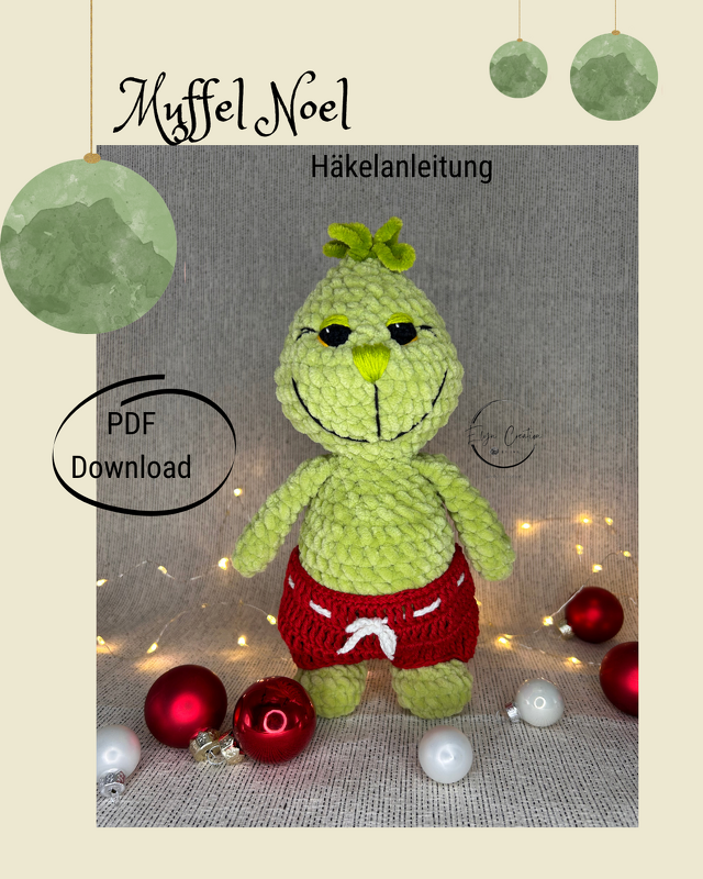 Häkelanleitung Muffel Noel, PDF zum Download