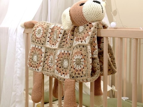 Häkeldecke „Hund“