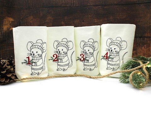 TH Lichterbeutel Advent Maus Wintermaus