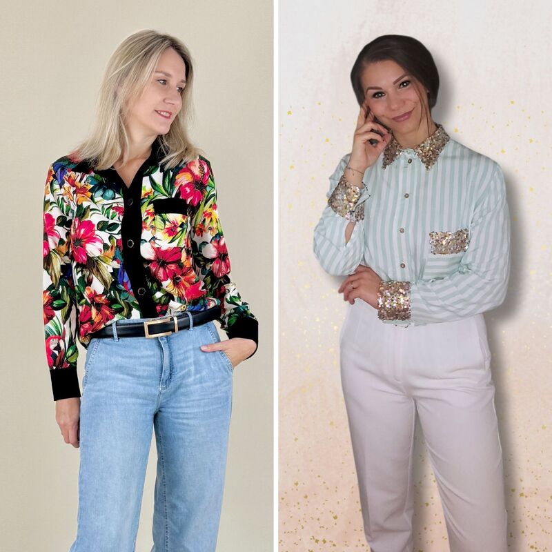 Schnittmuster Hemdbluse RENA – Kragen mit Steg und Manschetten | Gr. 34–48 - Bild 3