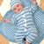 Strickanleitung Baby-Set "Gestreifter Overall, Mütze und Decke"