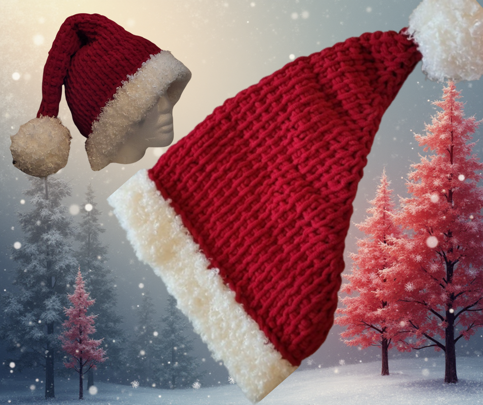 "Santa Claus" Hat  - for adults &amp;  kids– Tunisian crochet (Beginner)