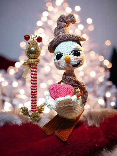 Ein Schneemann der Liebe bringt