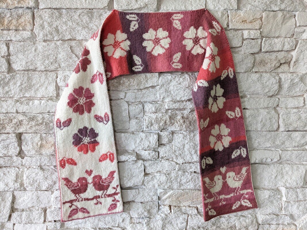 Kuschelschal "Love Birds" - Doubleface Strickanleitung - Bild 3