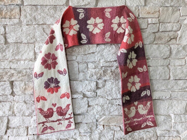 Kuschelschal "Love Birds" - Doubleface Strickanleitung