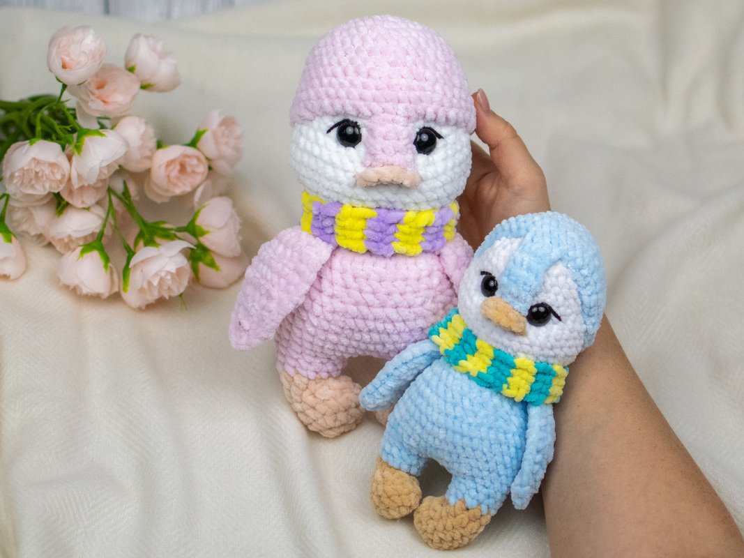 Pinguin häkeln – Amigurumi Anleitung für Kuscheltier mit  Schal - Bild 14