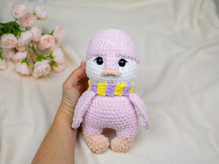 Penguin Crochet Pattern – Amigurumi Plush Penguin with Scarf PDF Tutorial