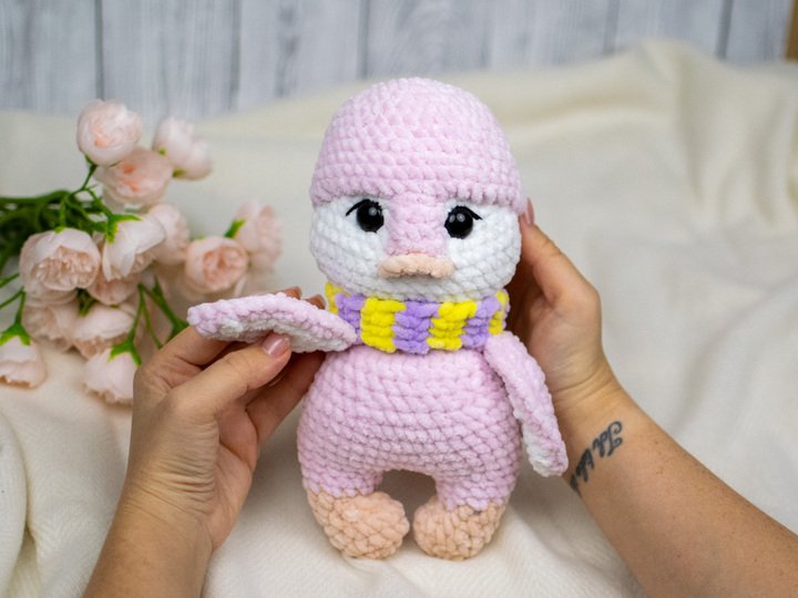 Penguin Crochet Pattern – Amigurumi Plush Penguin with Scarf PDF Tutorial