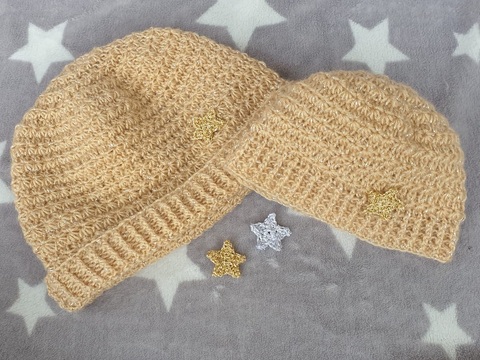 Anleitung Häkelmütze Sternenzauber mit Sternmuster alle Größen jedes Garn