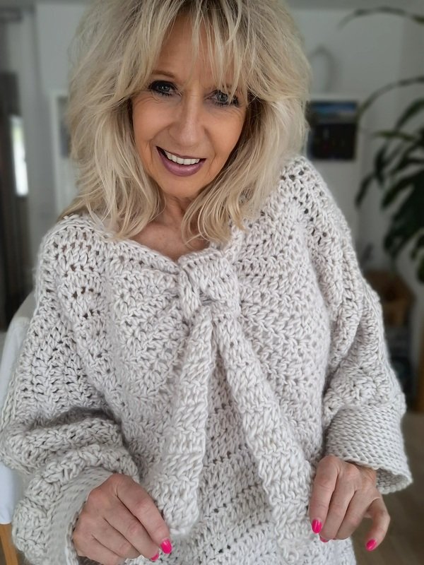 Zig Zag Pullover - Häkelset, Wendepulli inkl. Overknee-Stulpen - Bild 19