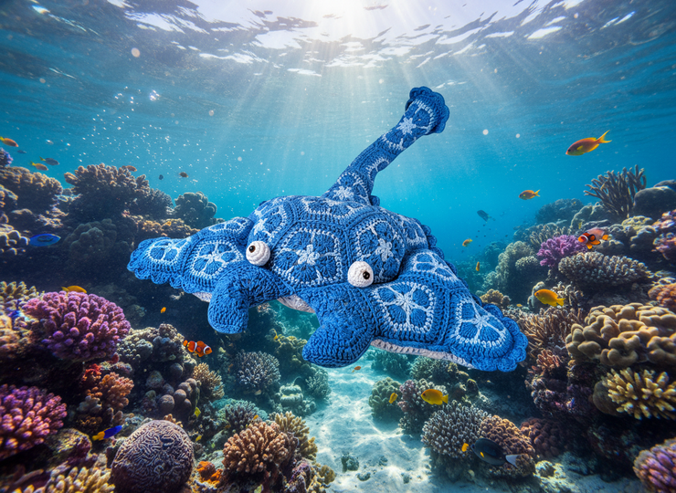  African Flowers Manta Ray – Crochet Pattern (2 PDF Files)