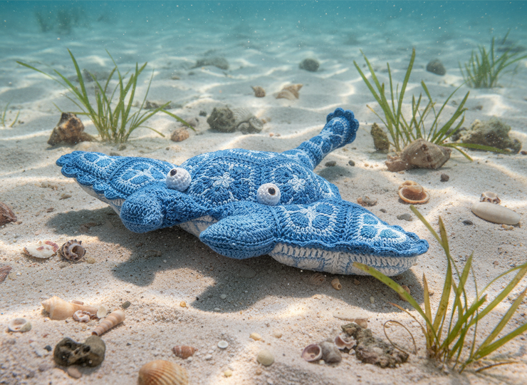  African Flowers Manta Ray – Crochet Pattern (2 PDF Files)