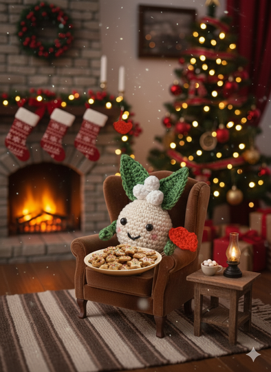 Weihnachtsfigur häkeln – Misty, das Mistelzweigmädchen (DE & EN)