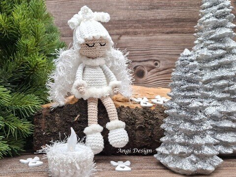 Häkelanleitung Kantenhocker "Engel mit Teelicht"