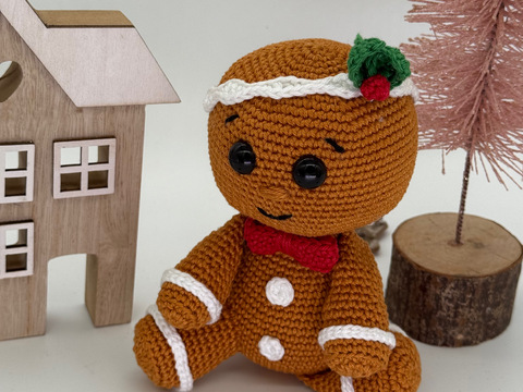 Kuschel Lebkuchenmann, mini - Häkelanleitung