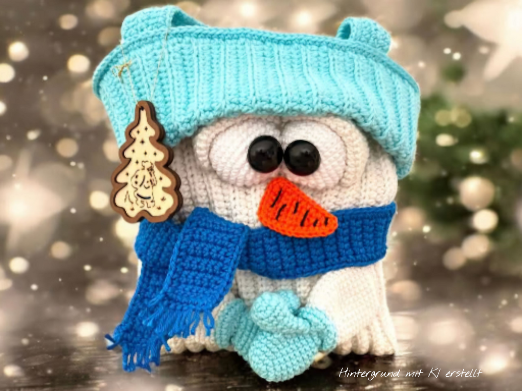 Häkelanleitung Geschenkbeutel Set / Rentier  / Schneemann