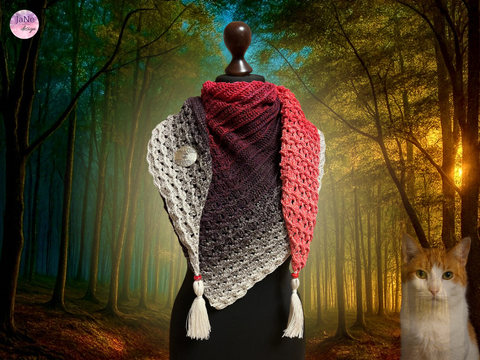 Seelenpfote-Häkelanleitung für ein Dreieckstuch