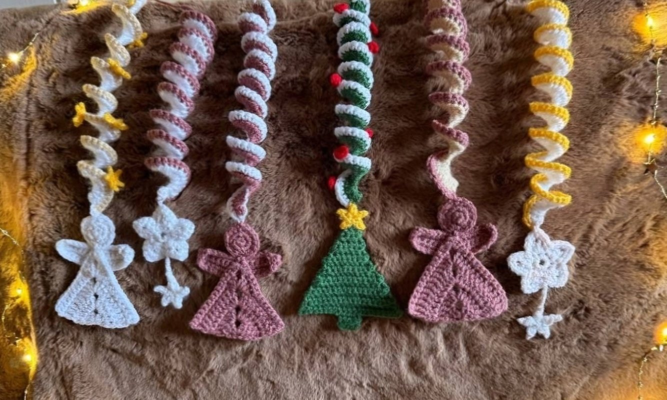 Weihnachtswirbel Häkelanleitung : Engel, Sterne, Weihnachtsbaum, Glocke