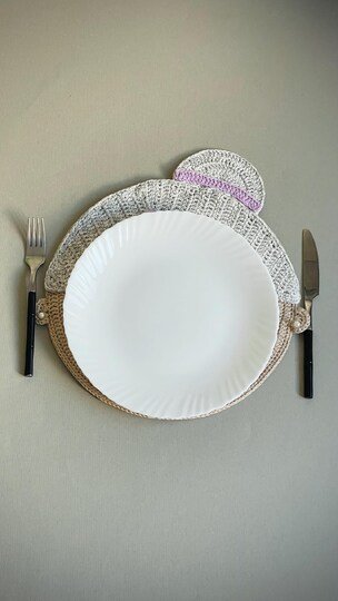 Crochet Pattern Christmas Grandma Placemat for Christmas Table Decor