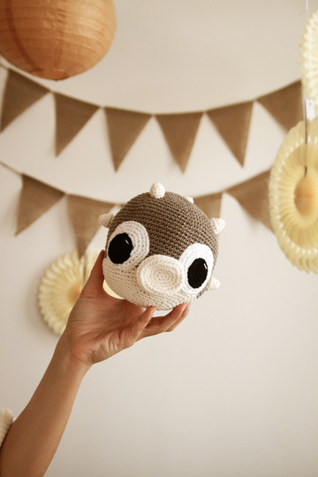 Häkelanleitung Amigurumi Ferdinand der Kugelfisch deutsch DIY the cozy hook