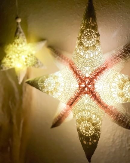 Häkelanleitung 3D Granny Stern im Boho-Look