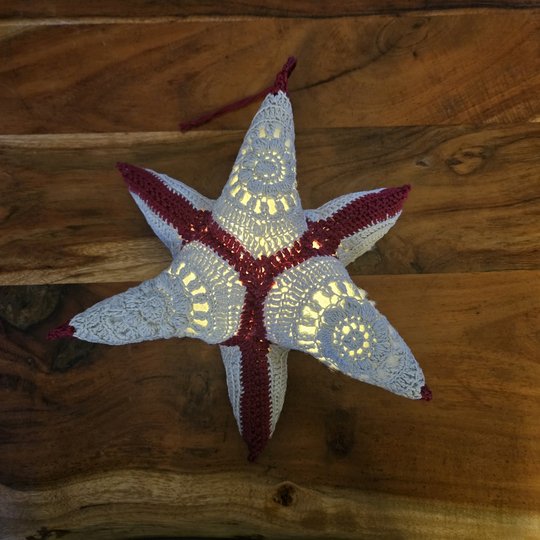 Häkelanleitung 3D Granny Stern im Boho-Look