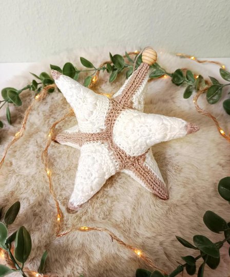 Häkelanleitung 3D Granny Stern im Boho-Look