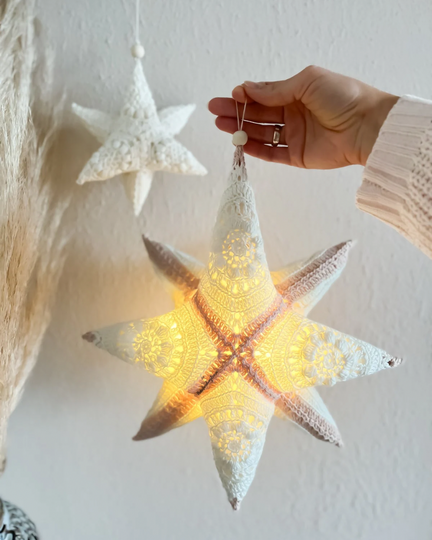 Häkelanleitung 3D Granny Stern im Boho-Look