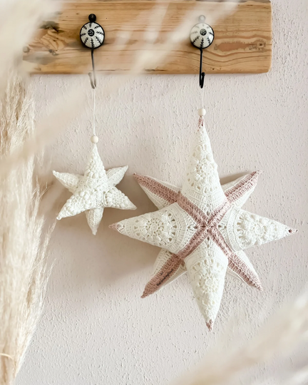 Häkelanleitung 3D Granny Stern im Boho-Look