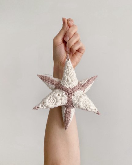 Häkelanleitung 3D Granny Stern im Boho-Look