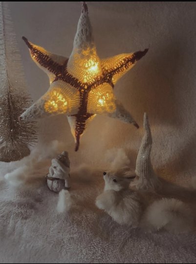 Häkelanleitung 3D Granny Stern im Boho-Look