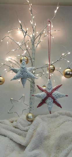 Häkelanleitung 3D Granny Stern im Boho-Look