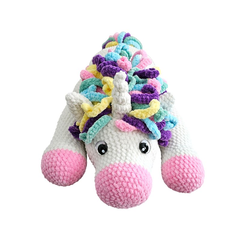 Großes XL Einhorn häkeln lernen – Schlummereinhorn Amigurumi Häkelanleitung - Bild 9