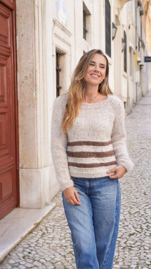 Knit a Raglan Sweater with Stripes – with Video Tutorial