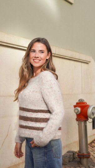 Raglan Pullover mit Streifen stricken - mit Videoanleitung