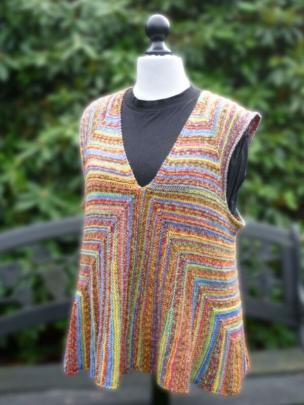 Sustrum Vest, modular patchwork knitting, sizes S/M - 3XL/4XL - Image 8