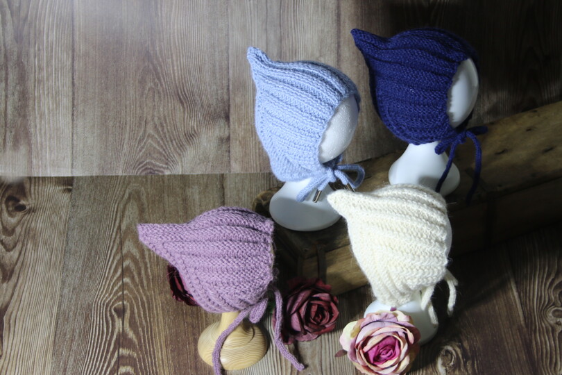 Mütze und Schal Set in ”Alpaca” mit Querrippen und Längsrippen No. 010