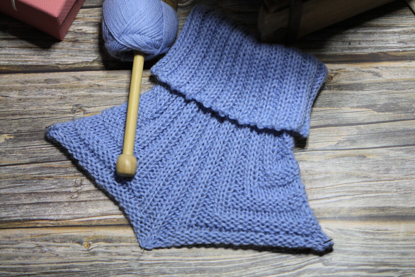 Mütze und Schal Set in ”Alpaca” mit Querrippen und Längsrippen No. 010