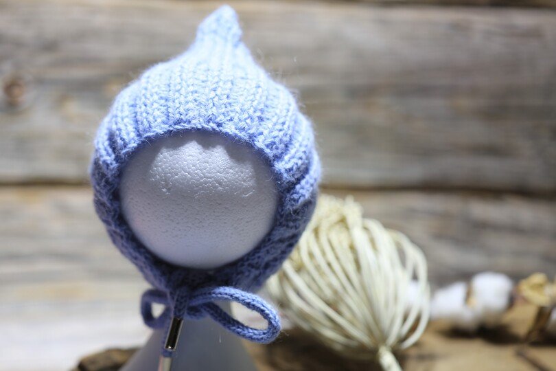 Mütze und Schal Set in ”Alpaca” mit Querrippen und Längsrippen No. 010