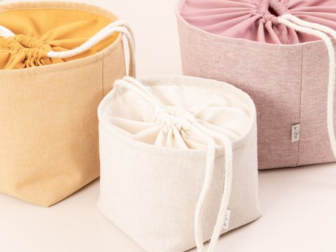 Drawstring Storage Basket Sewing Pattern – 3 Sizes