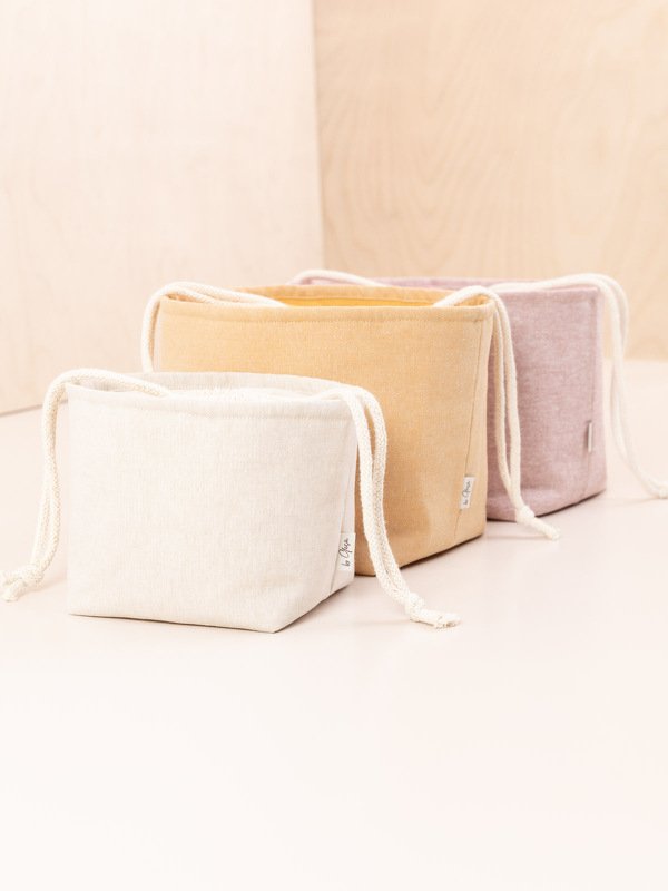 Drawstring Storage Basket Sewing Pattern – 3 Sizes