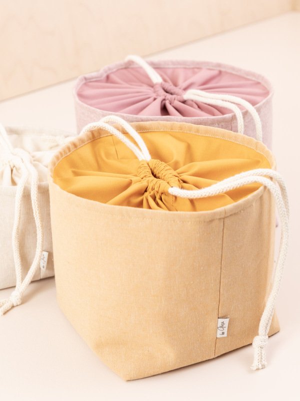 Drawstring Storage Basket Sewing Pattern – 3 Sizes - Image 3