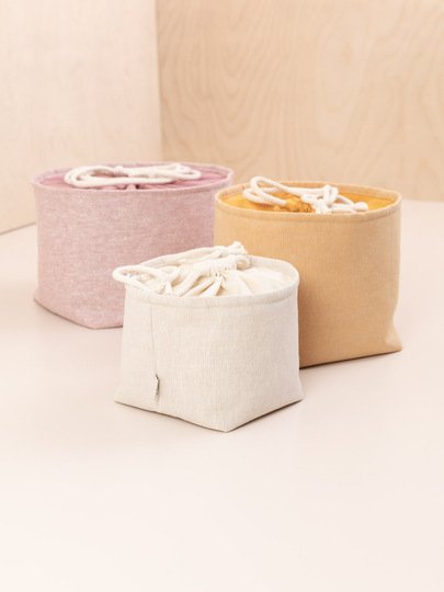 Drawstring Storage Basket Sewing Pattern – 3 Sizes