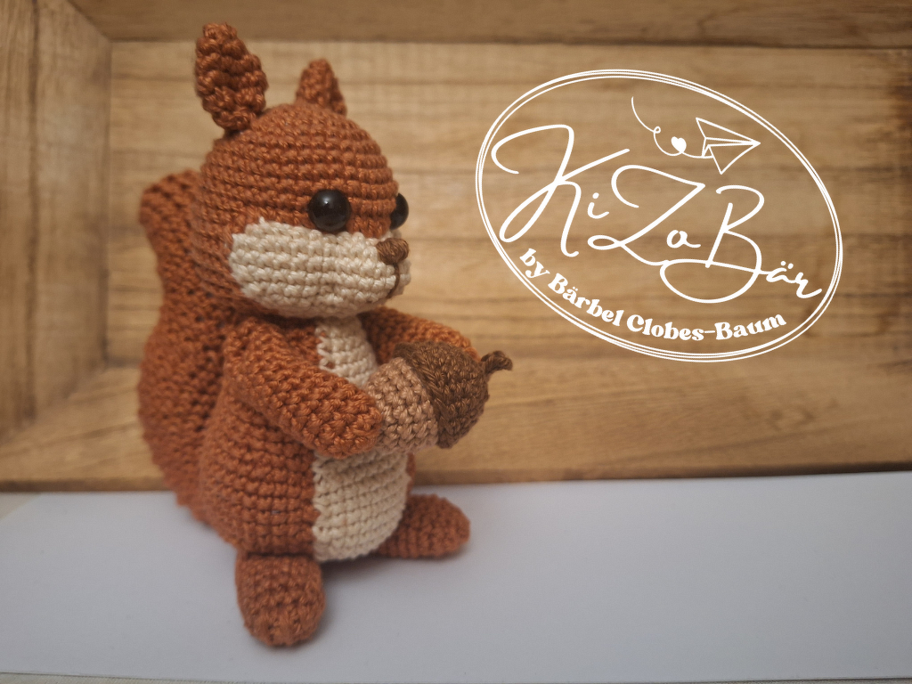 Acorn, das Eichhörnchen - Häkelanleitung für ein niedliches Eichhörnchen