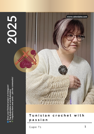 Elegant Cape “Glanzzeit” – Tunisian Crochet | Advanced