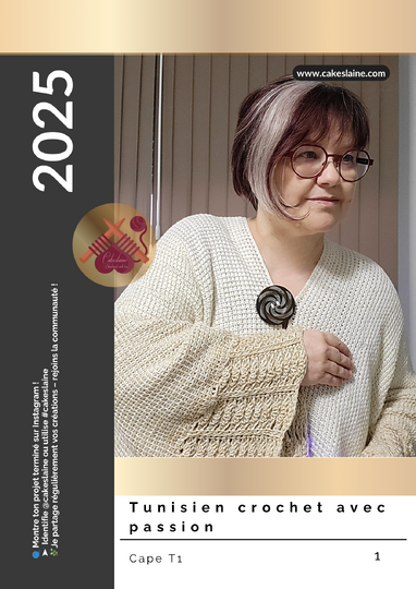 Elegantes Cape „Glanzzeit“ – Tunesisch häkeln | Fortgeschrittene