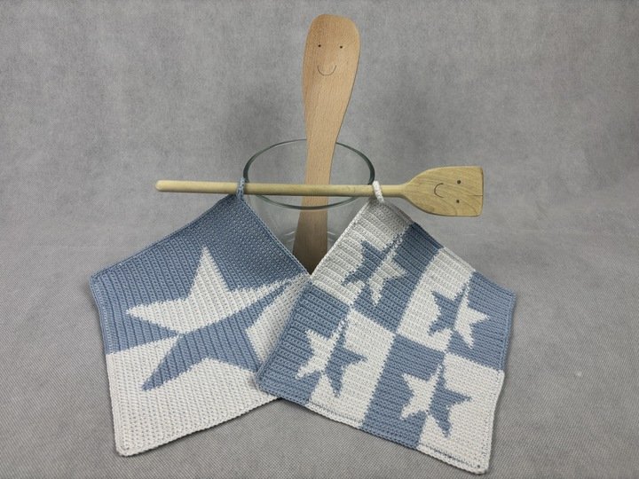 Pot Holder Set Star Chef– A Tapestry Crochet Pattern