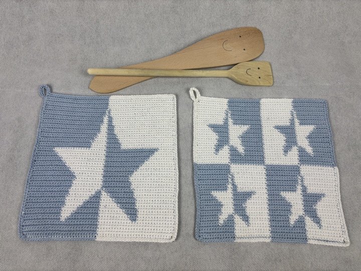 Pot Holder Set Star Chef– A Tapestry Crochet Pattern