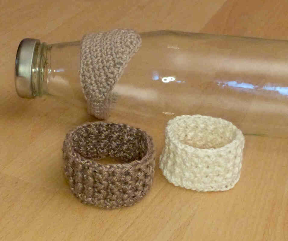 Häkelanleitung Tropfenfänger für Flaschen: "Loop-Schal" und "Halstuch" - Bild 7